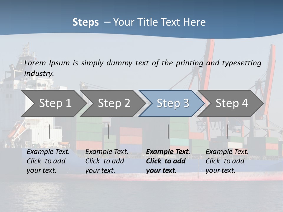 Sea Ship Business PowerPoint Template
