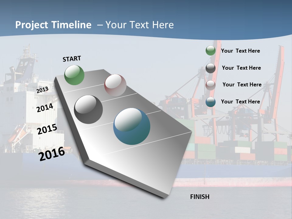 Sea Ship Business PowerPoint Template