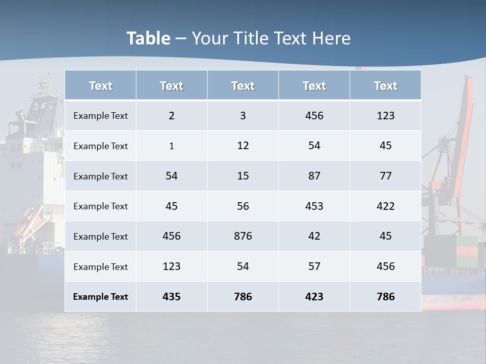 Sea Ship Business PowerPoint Template