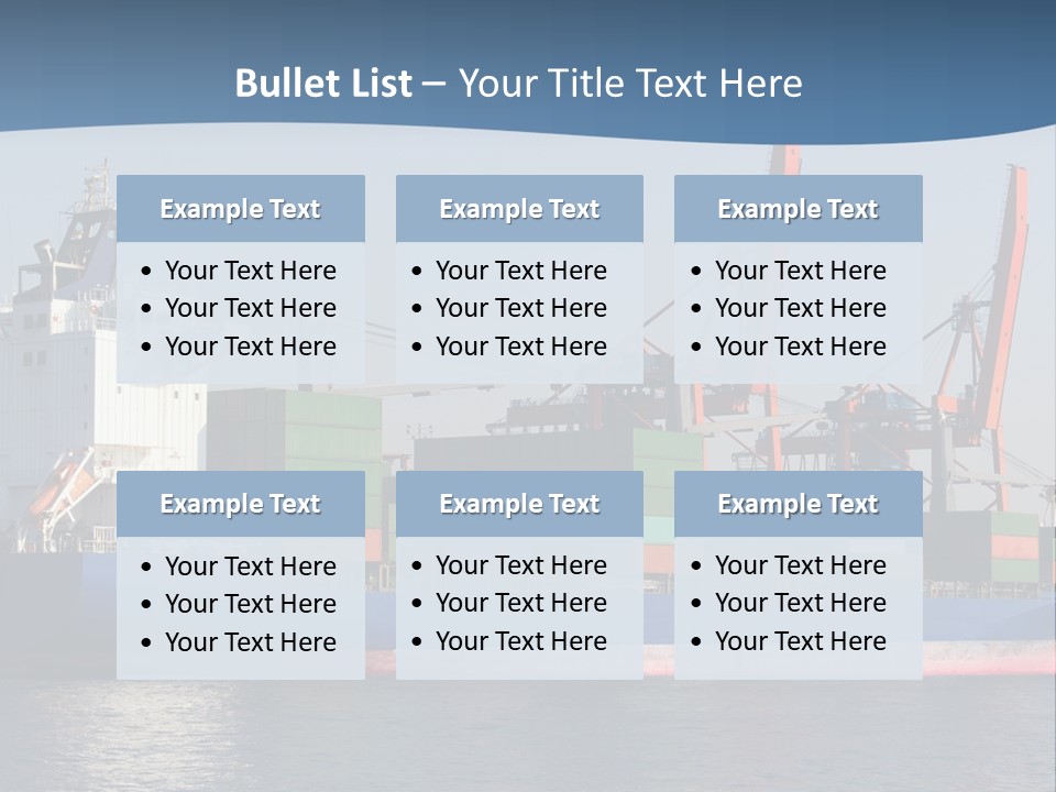 Sea Ship Business PowerPoint Template