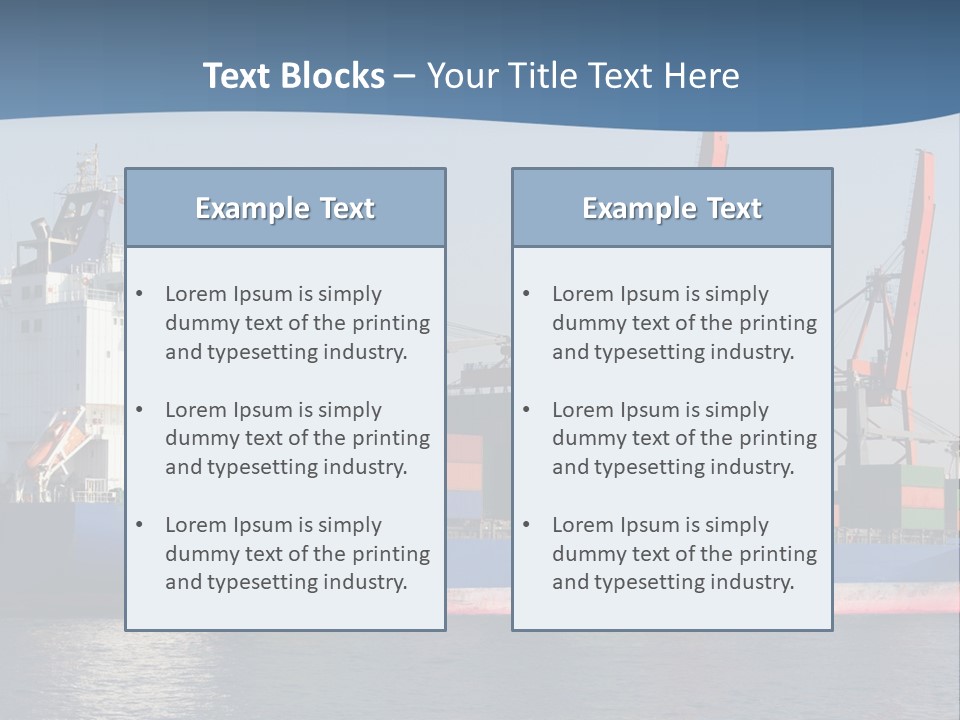 Sea Ship Business PowerPoint Template
