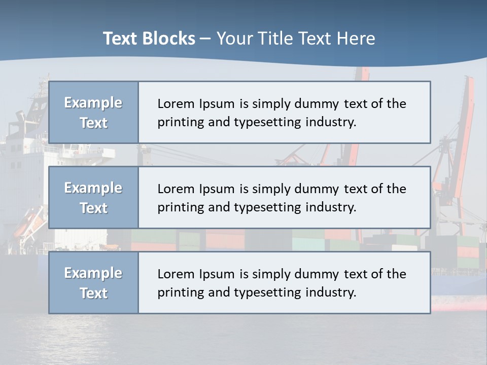 Sea Ship Business PowerPoint Template