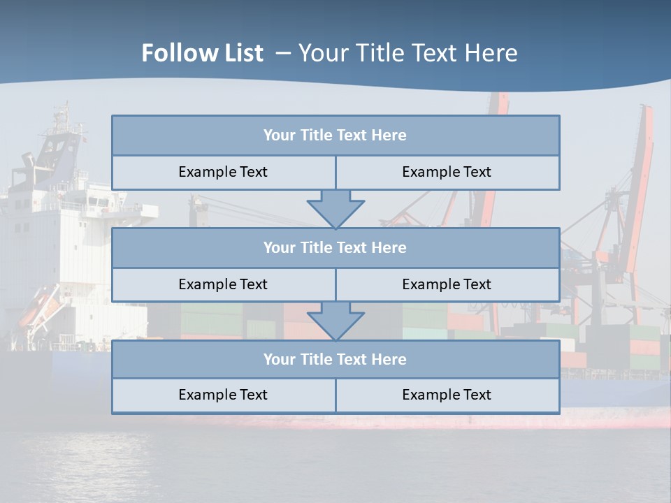 Sea Ship Business PowerPoint Template
