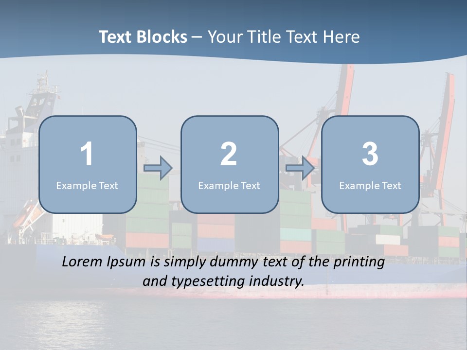 Sea Ship Business PowerPoint Template