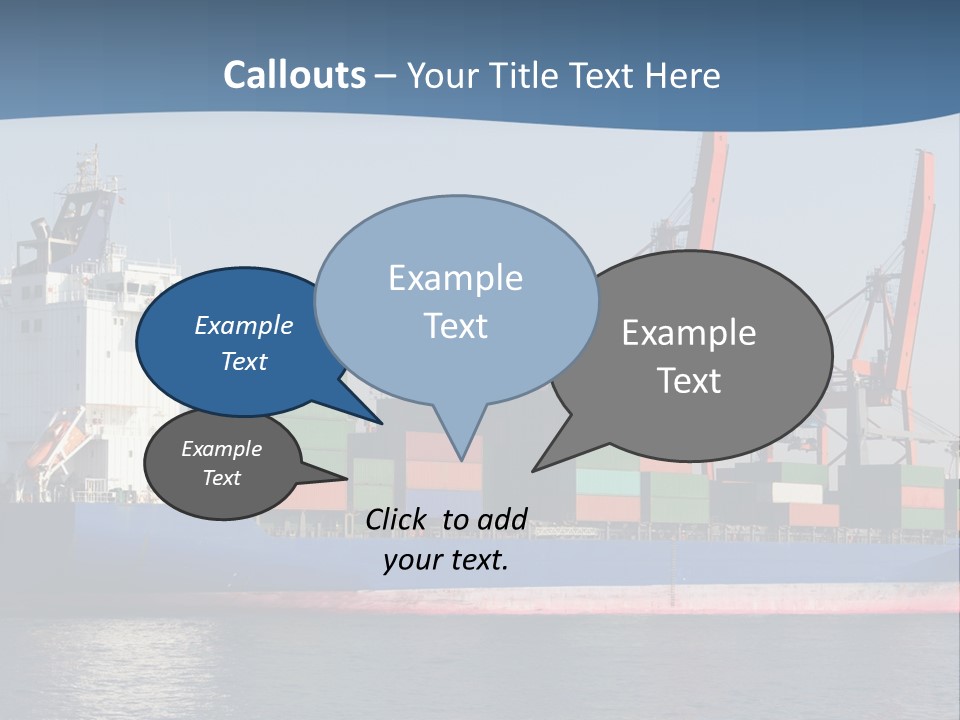 Sea Ship Business PowerPoint Template