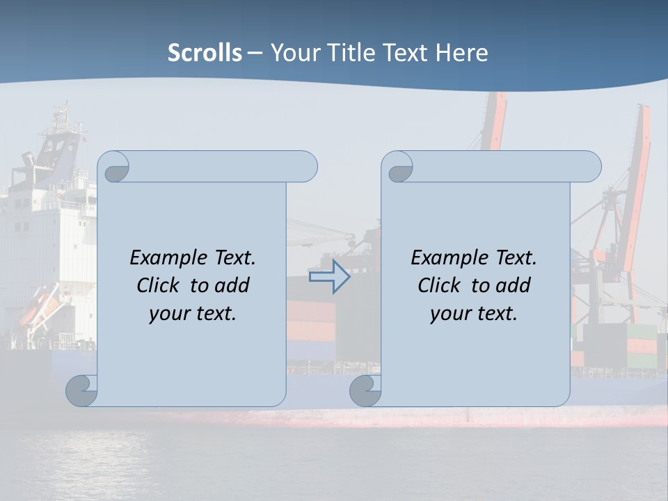 Sea Ship Business PowerPoint Template