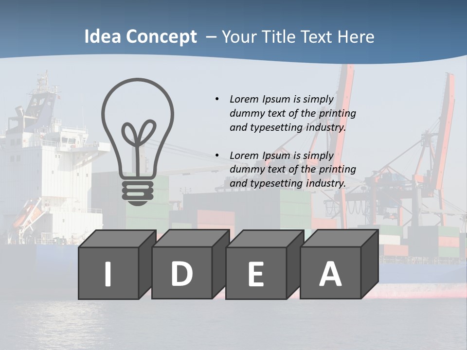 Sea Ship Business PowerPoint Template