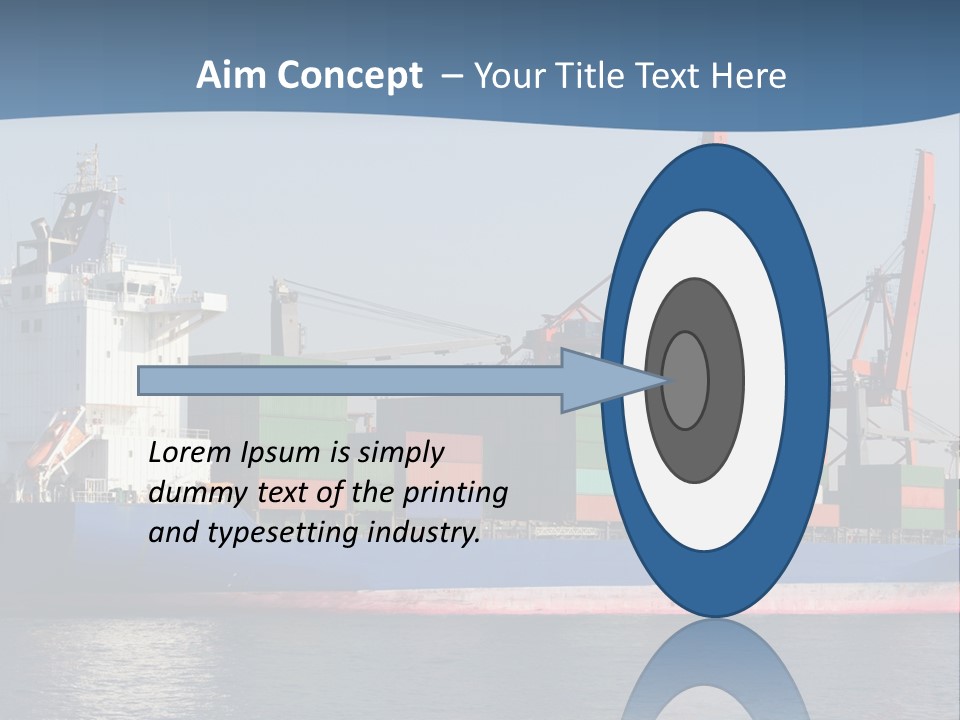 Sea Ship Business PowerPoint Template