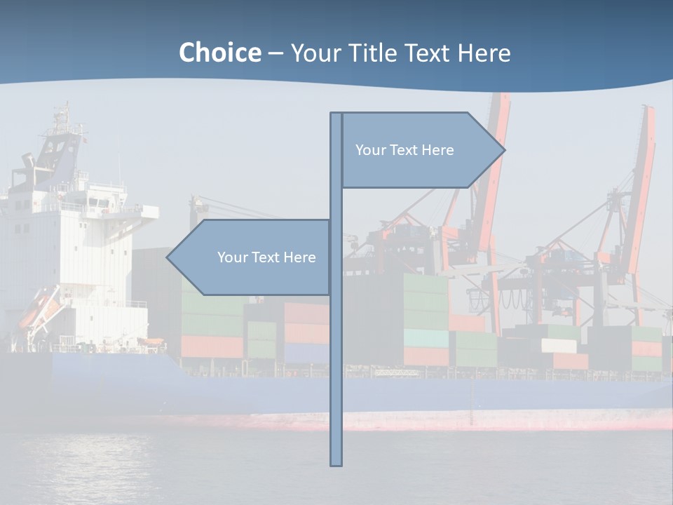 Sea Ship Business PowerPoint Template