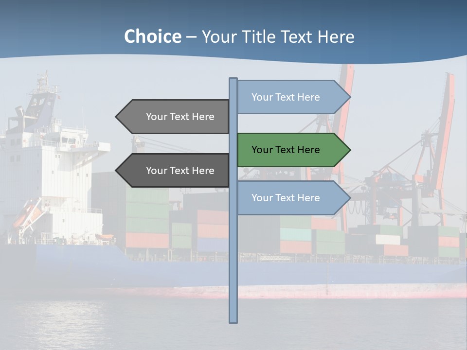 Sea Ship Business PowerPoint Template