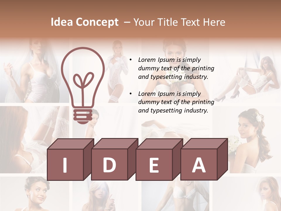 Dress Luxury Leg PowerPoint Template