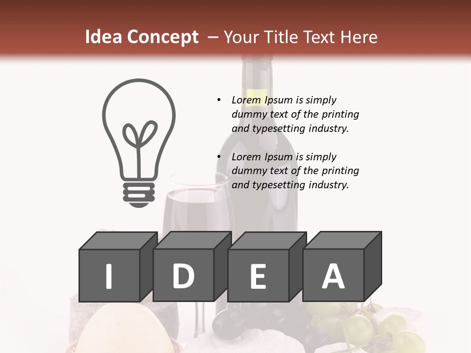 Appetizer Cheese Cream PowerPoint Template