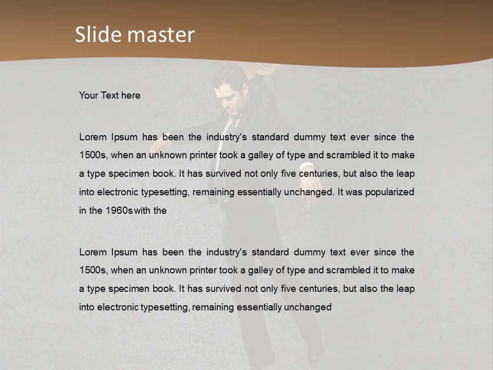 Collar Suit Scene PowerPoint Template