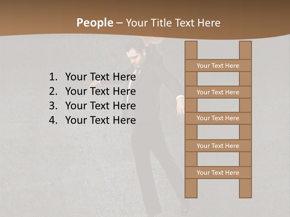 Collar Suit Scene PowerPoint Template