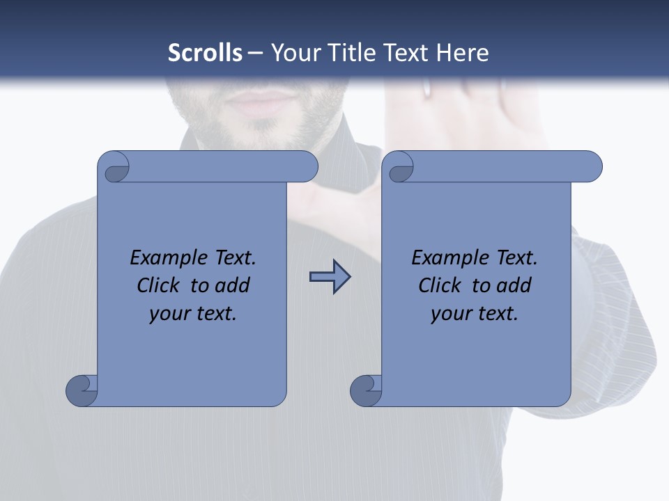 White Elegant Portrait PowerPoint Template