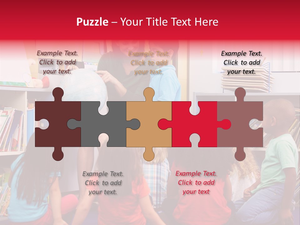 Elementary Group Asking PowerPoint Template