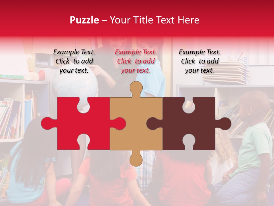 Elementary Group Asking PowerPoint Template