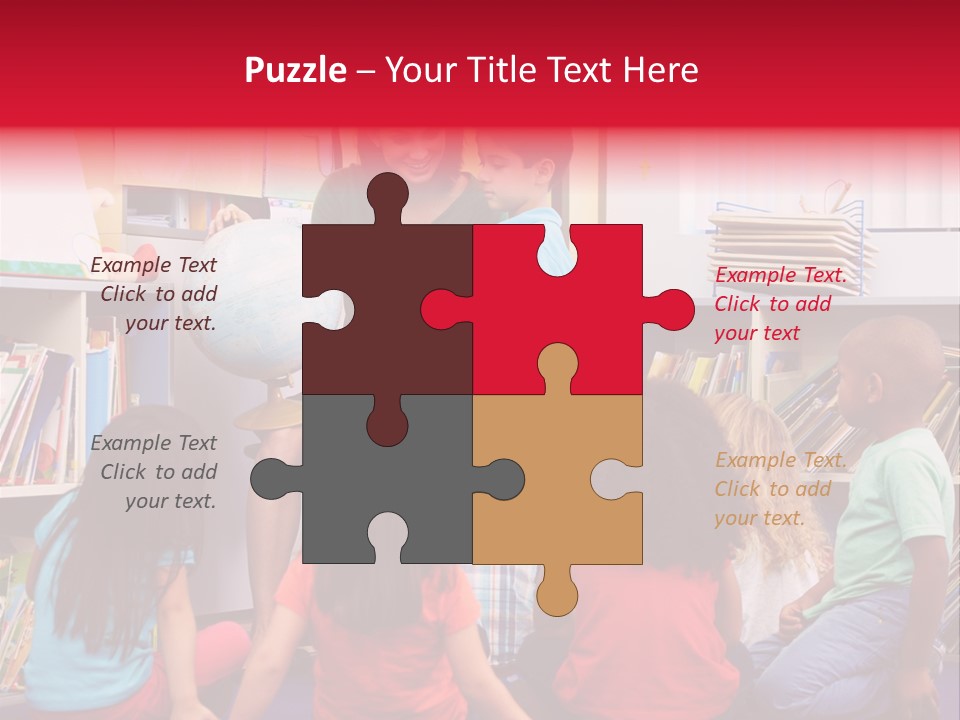 Elementary Group Asking PowerPoint Template