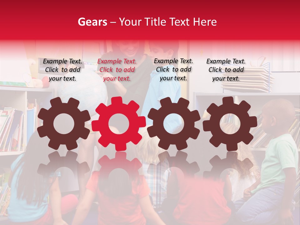 Elementary Group Asking PowerPoint Template