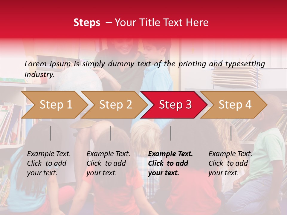 Elementary Group Asking PowerPoint Template