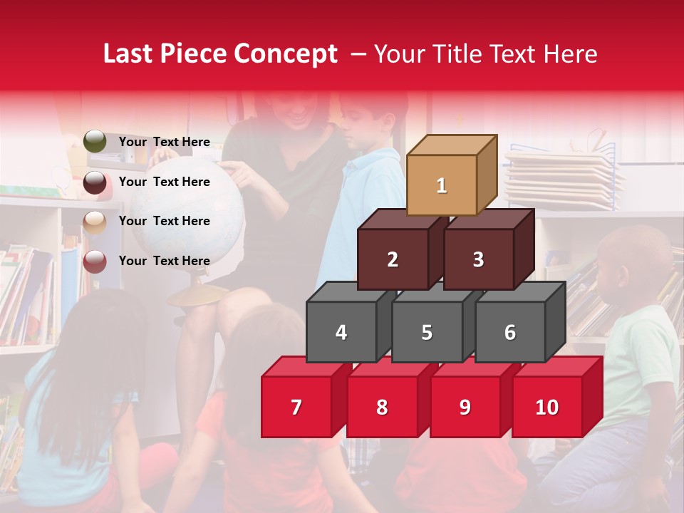 Elementary Group Asking PowerPoint Template