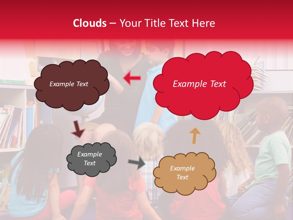 Elementary Group Asking PowerPoint Template