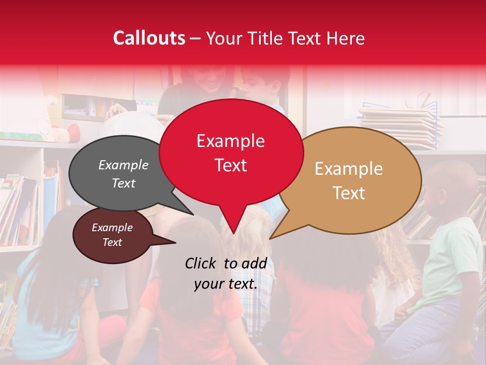 Elementary Group Asking PowerPoint Template