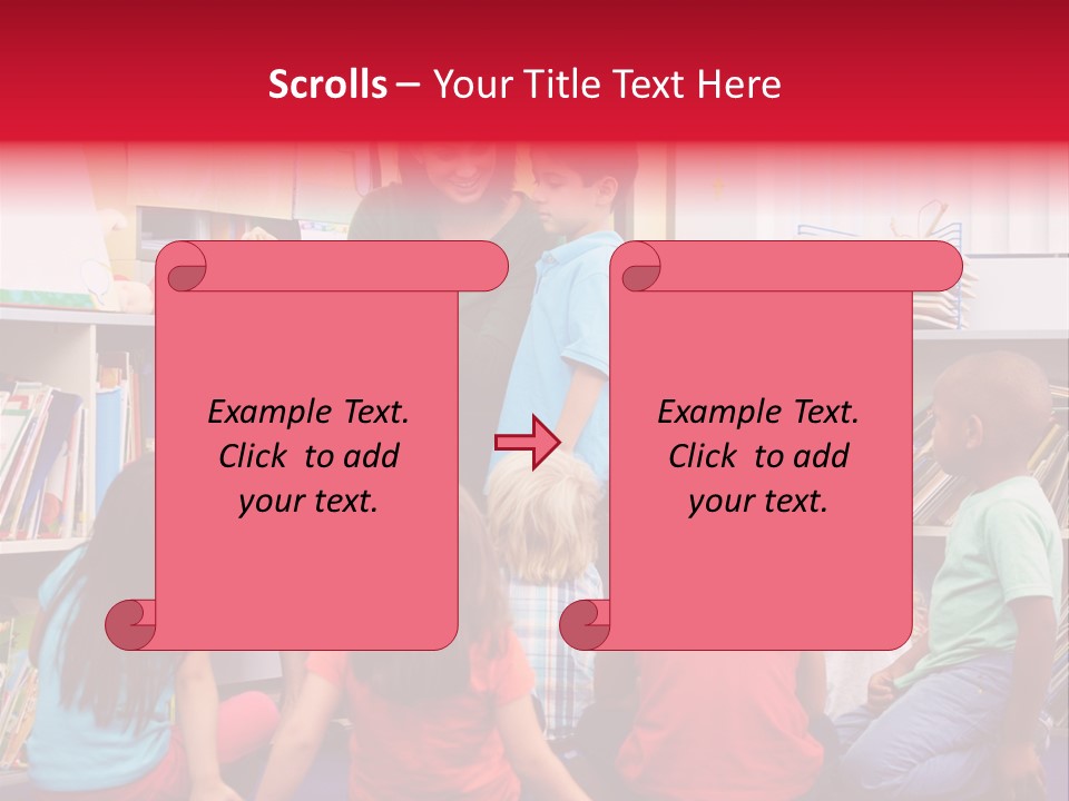 Elementary Group Asking PowerPoint Template