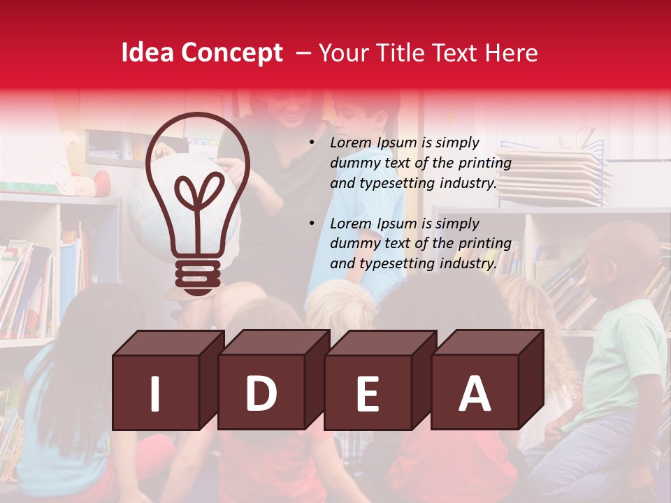 Elementary Group Asking PowerPoint Template