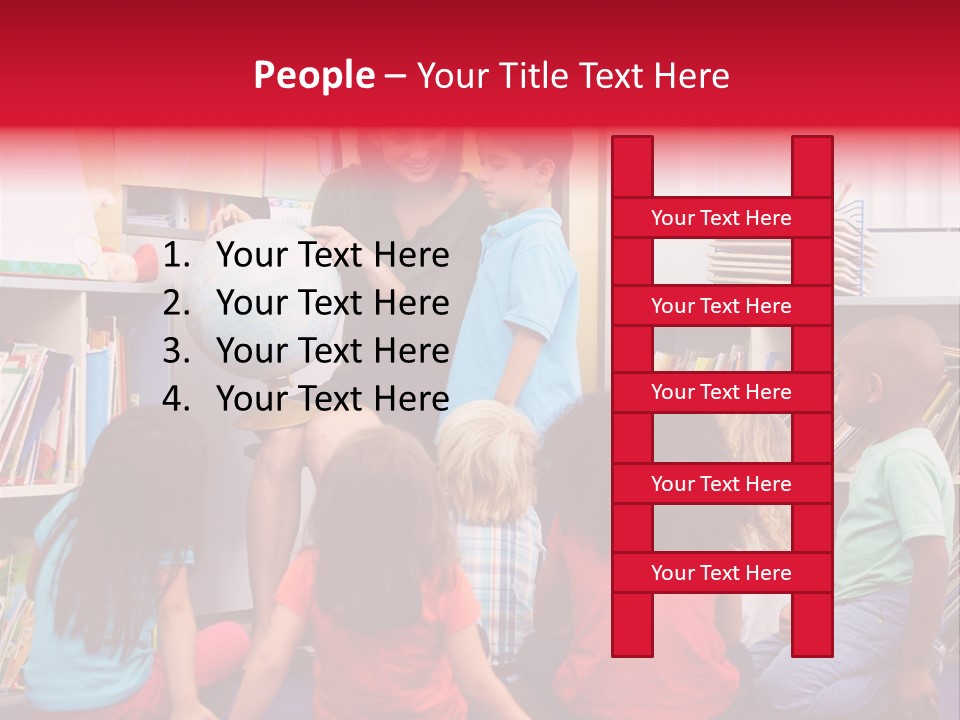 Elementary Group Asking PowerPoint Template