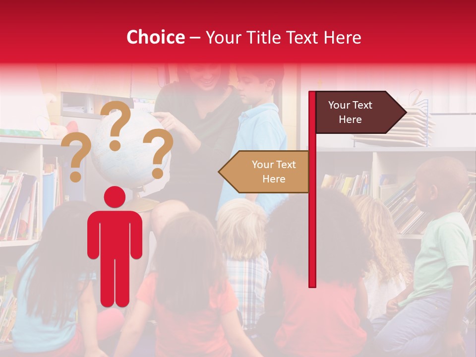 Elementary Group Asking PowerPoint Template