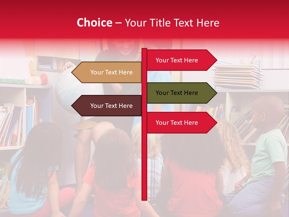 Elementary Group Asking PowerPoint Template
