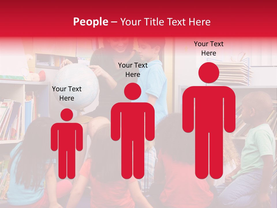 Elementary Group Asking PowerPoint Template