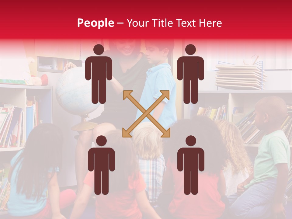 Elementary Group Asking PowerPoint Template