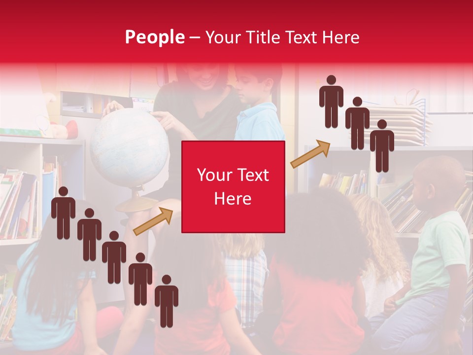 Elementary Group Asking PowerPoint Template