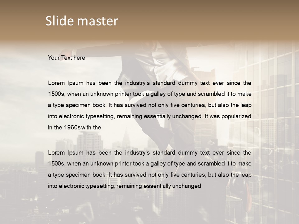 Befreiung Freiheit Rausspringen PowerPoint Template