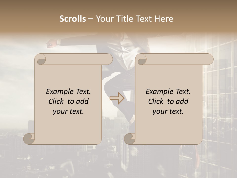 Befreiung Freiheit Rausspringen PowerPoint Template