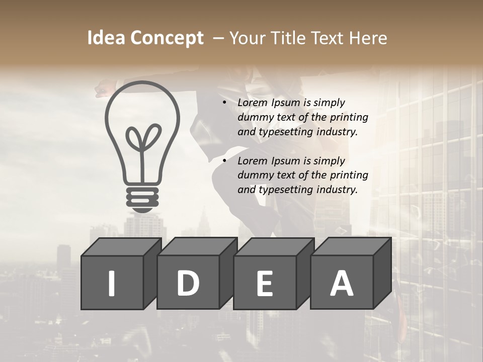 Befreiung Freiheit Rausspringen PowerPoint Template