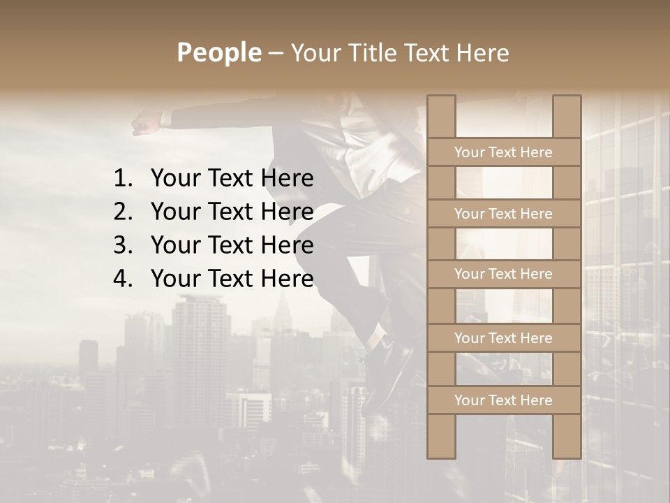 Befreiung Freiheit Rausspringen PowerPoint Template