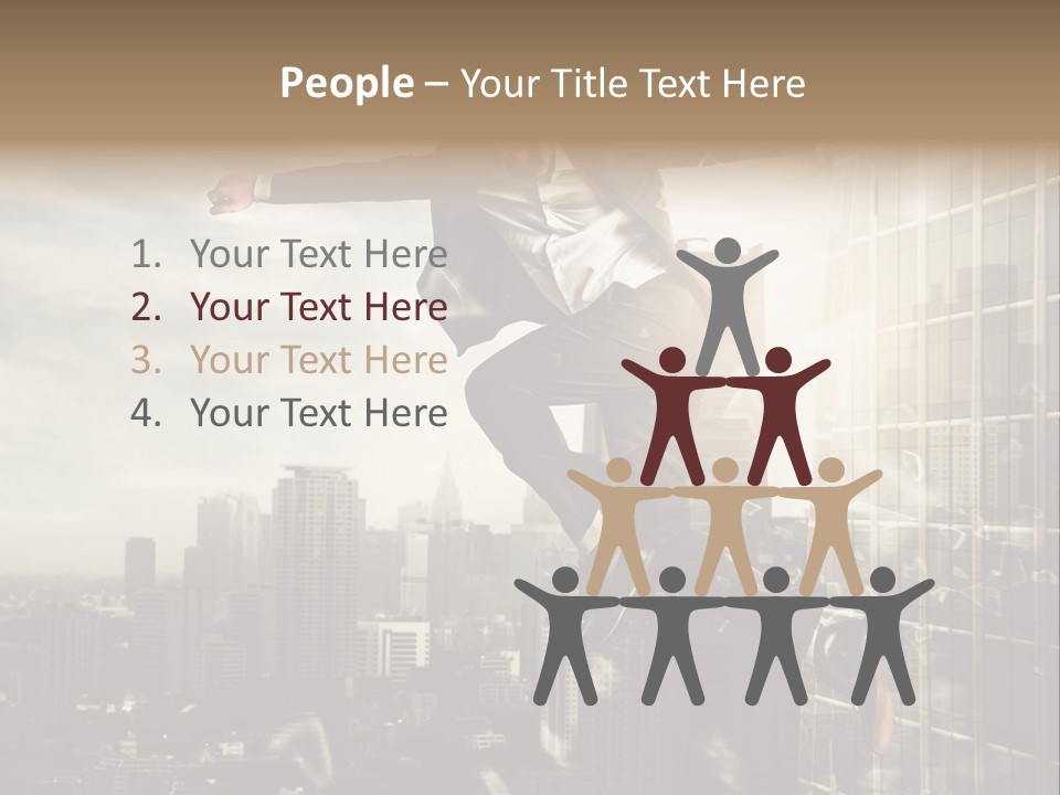 Befreiung Freiheit Rausspringen PowerPoint Template