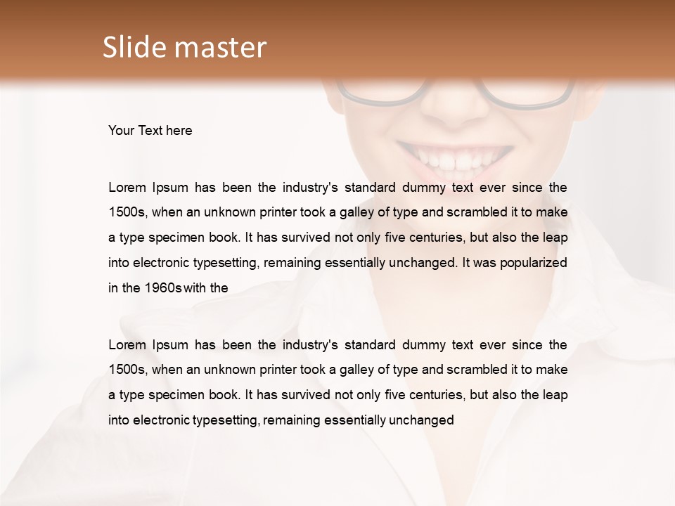 Girl Person Looking PowerPoint Template