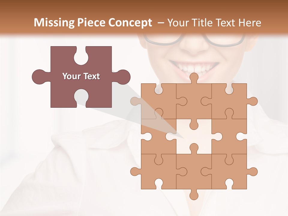 Girl Person Looking PowerPoint Template