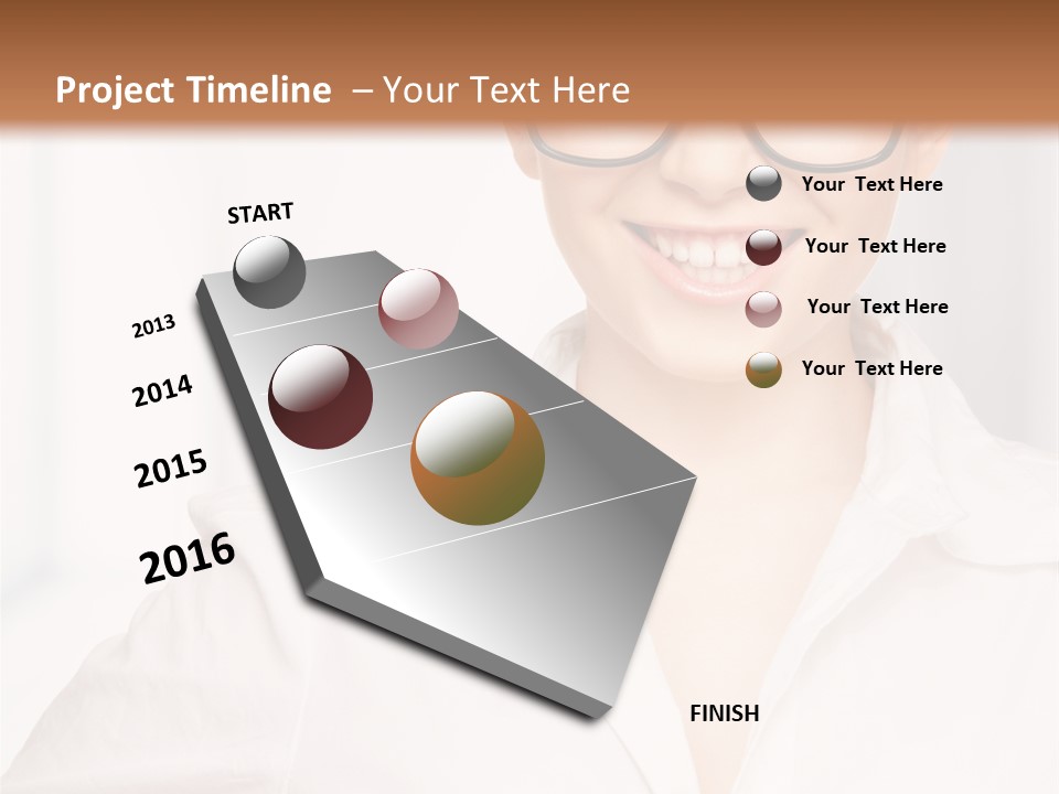 Girl Person Looking PowerPoint Template
