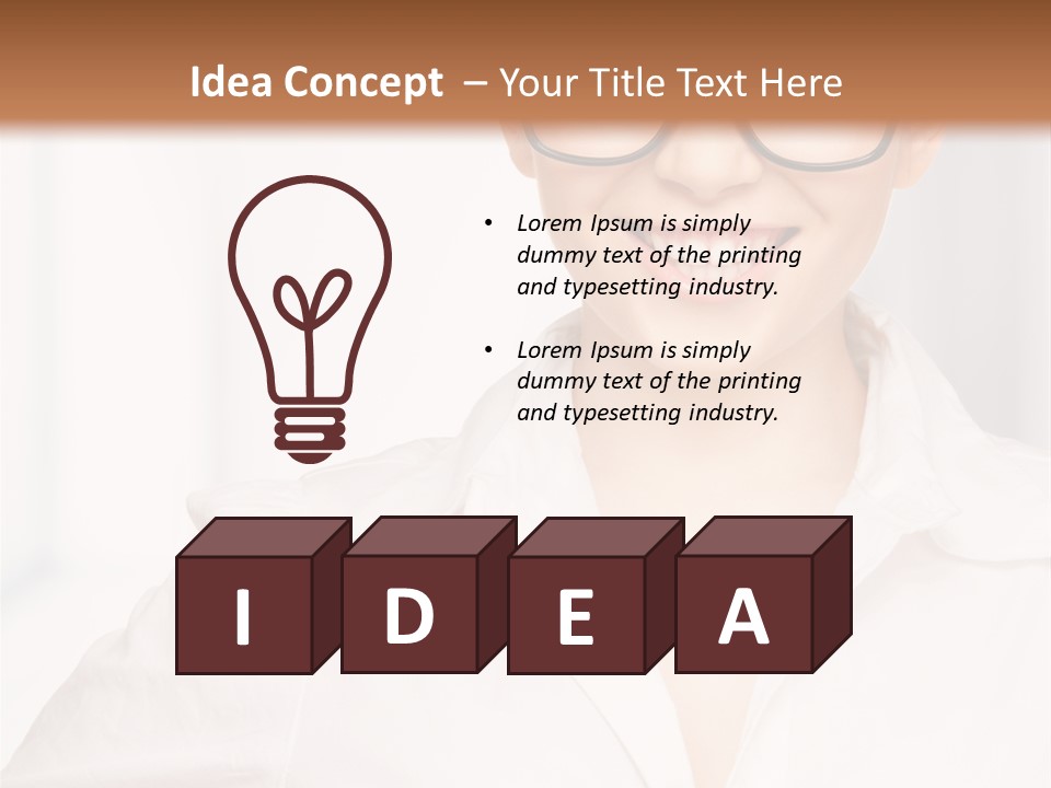 Girl Person Looking PowerPoint Template