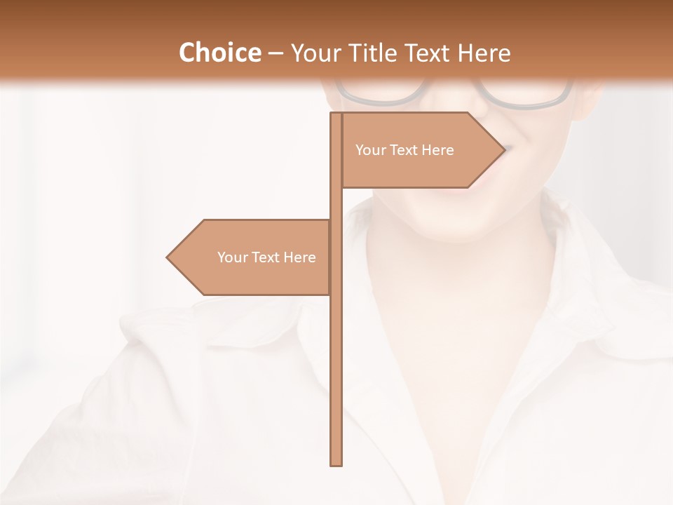 Girl Person Looking PowerPoint Template