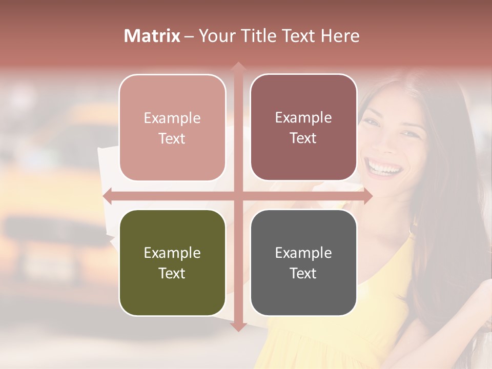 White Car Street PowerPoint Template