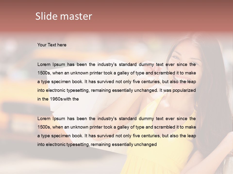 White Car Street PowerPoint Template