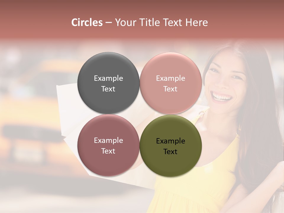 White Car Street PowerPoint Template