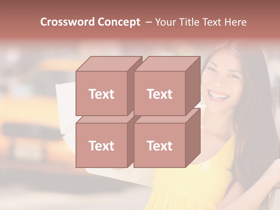 White Car Street PowerPoint Template