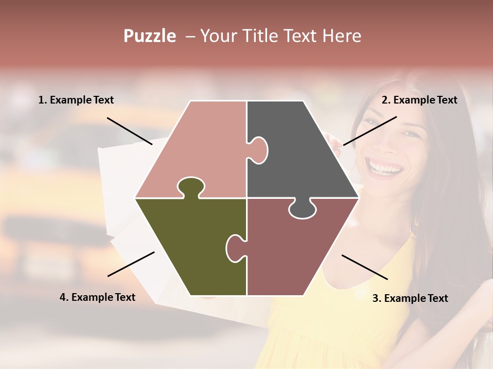 White Car Street PowerPoint Template